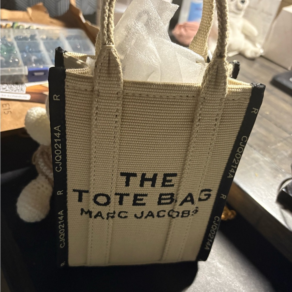 Marc Jacobs Black and Cream Tote Bag